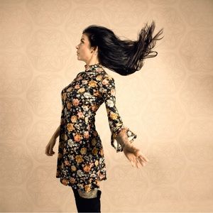 Beautiful floral bell sleeve dress